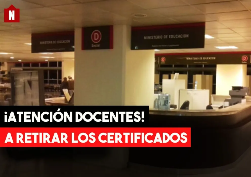 Atención docentes: a retirar el certificado