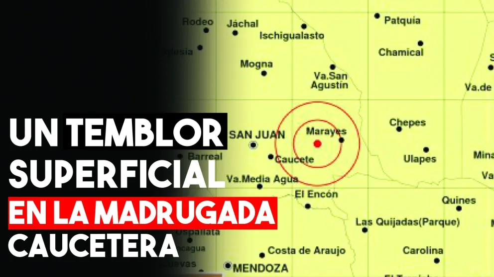 Un sismo superficial se sintió en Caucete