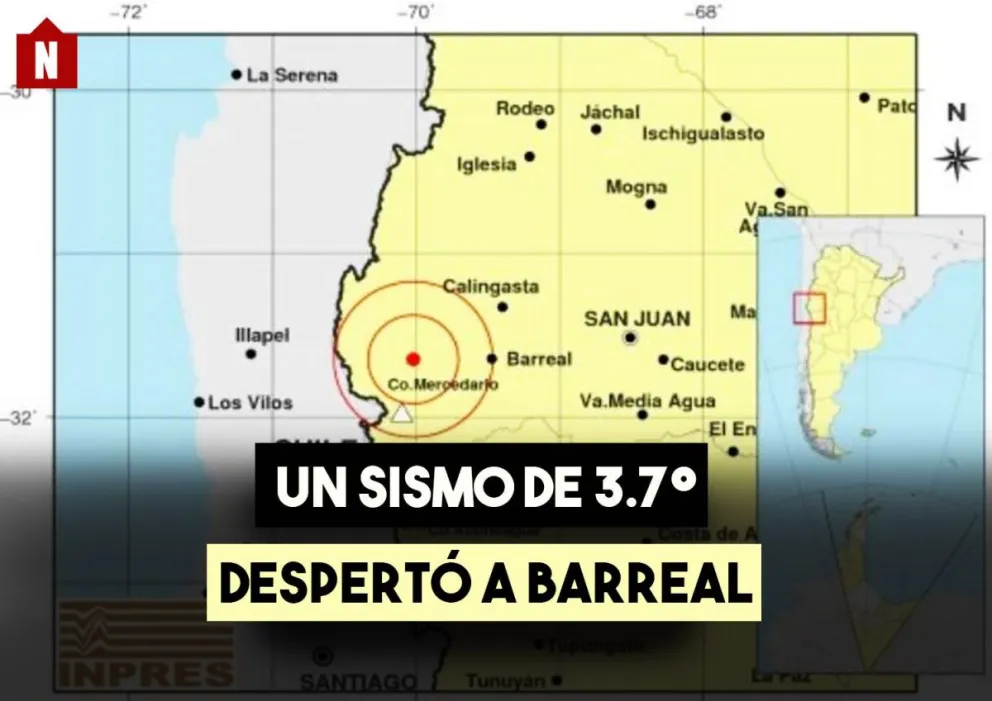 Un sismo de 3.7° despertó a los sanjuaninos