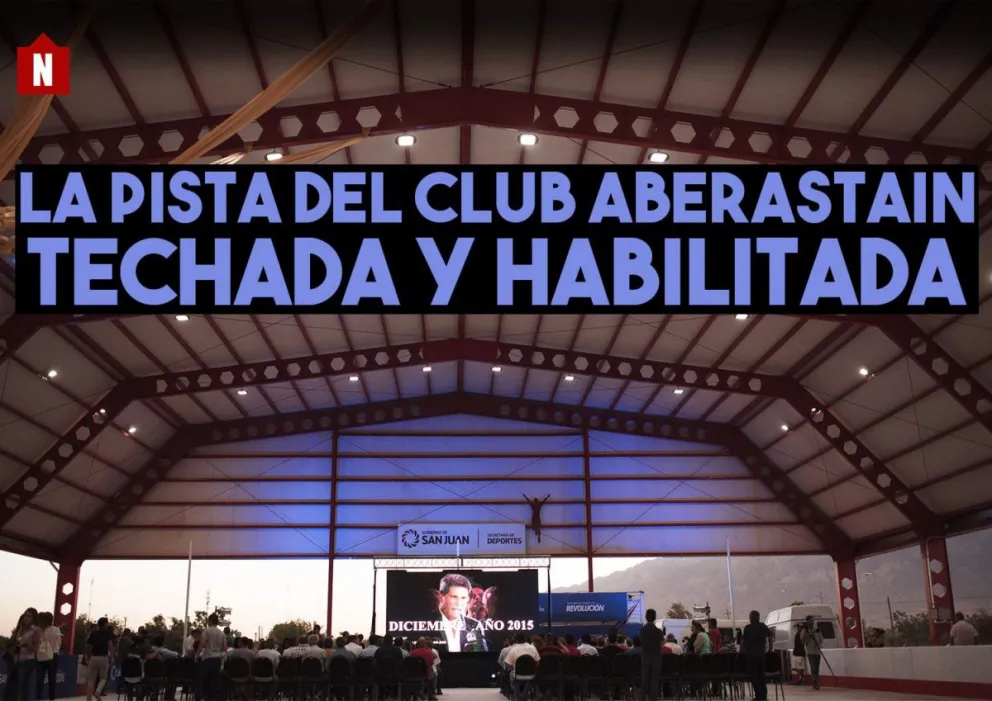 La pista del Club Aberastain, techada y habilitada