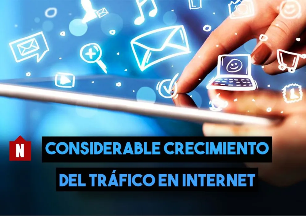 Aumentó un 73% el tráfico en Internet