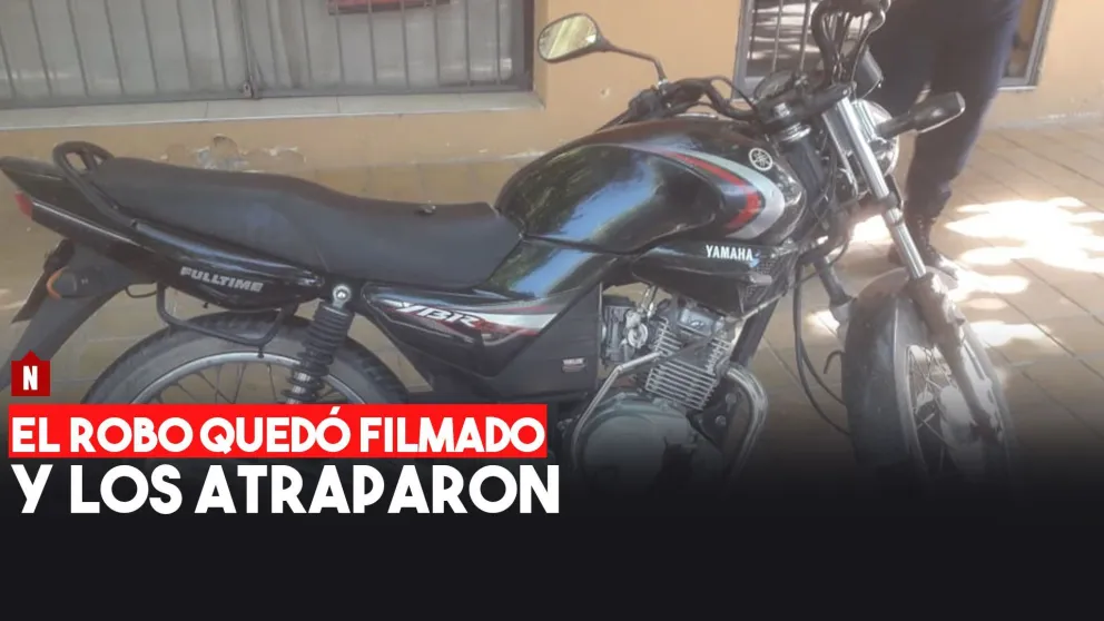Robaron una moto pero no llegaron lejos