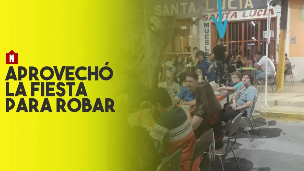 Aprovechó la fiesta para robar