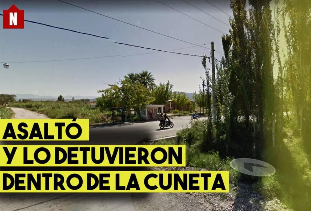 Asaltó y lo detuvieron en la cuneta