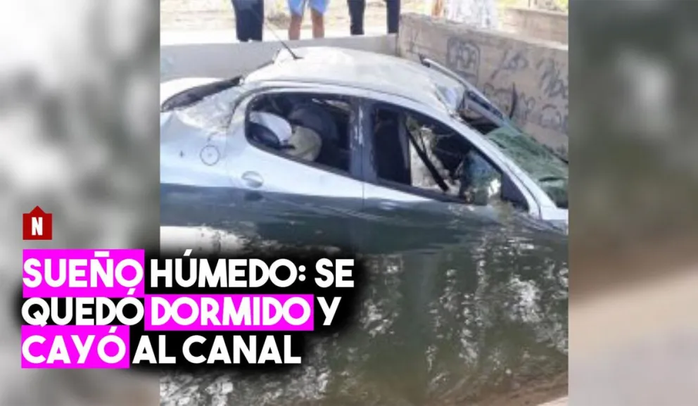 Se quedó dormido y cayó al canal