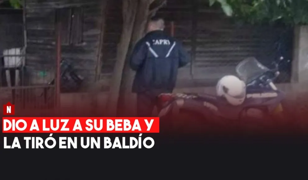 Dio a luz a una beba y la tiró en un baldío
