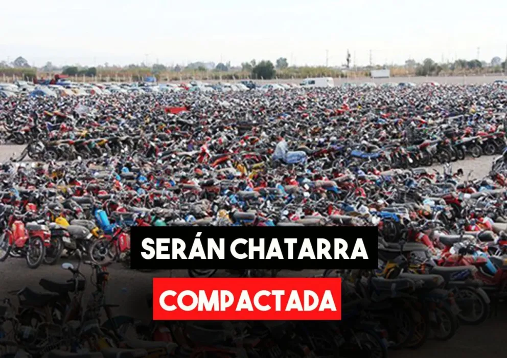 Autos, motos y bicis se transformarán en chatarra compactada