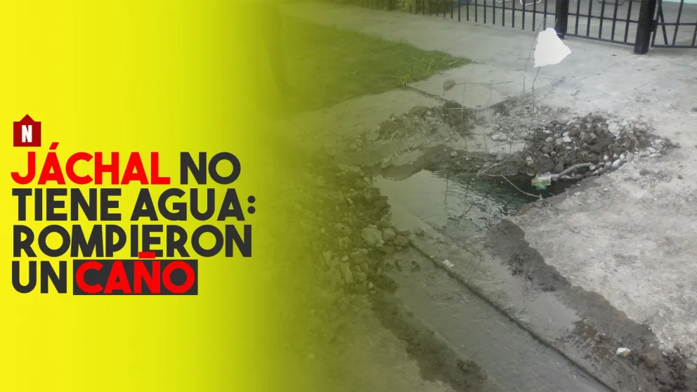 Jáchal no tiene agua porque rompieron un caño