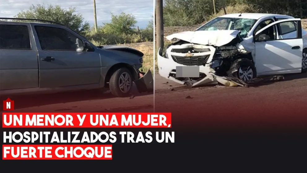 Un menor y una mujer, hospitalizados tras un fuerte choque
