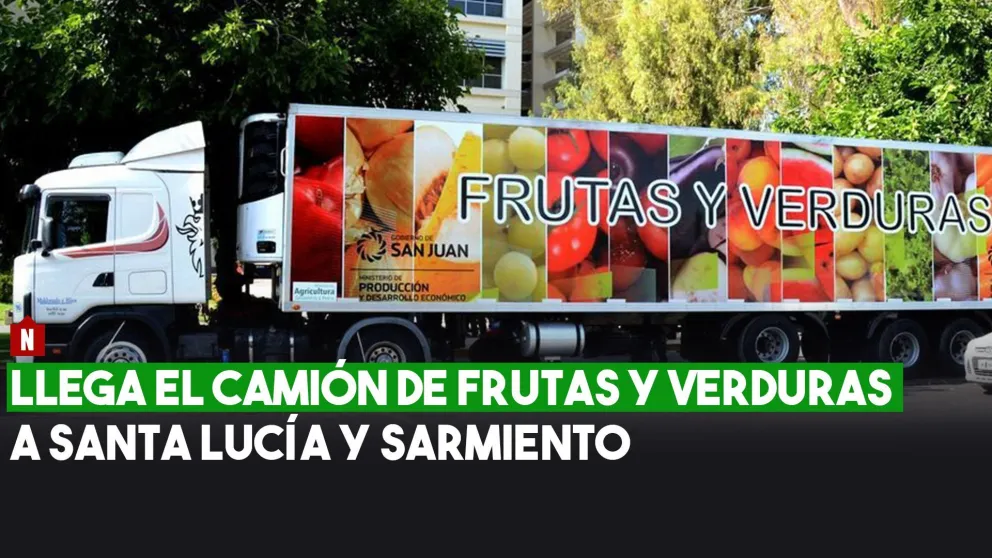 Llega el camión de frutas y verduras a Sarmiento y Santa Lucía