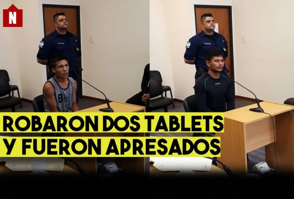 Robaron dos tablets y fueron apresados