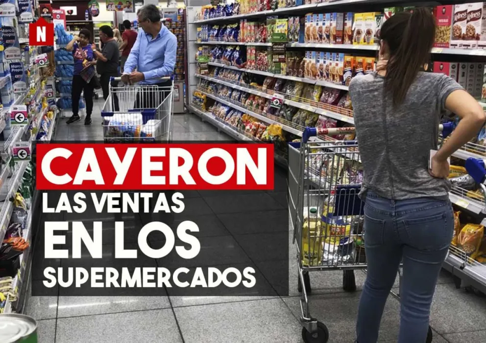Cayeron las ventas de supermercados, autoservicios y shoppings