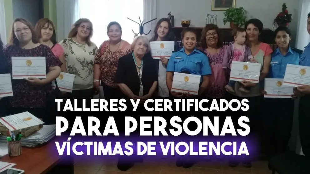 Talleres y certificados para personas víctimas de violencia