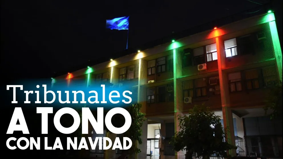 Tribunales se vistió de Navidad
