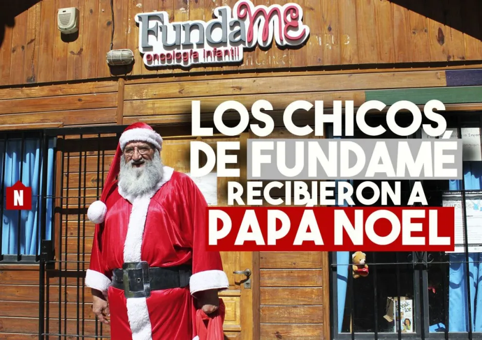 Los chicos de FundaMé recibieron a Papá Noel