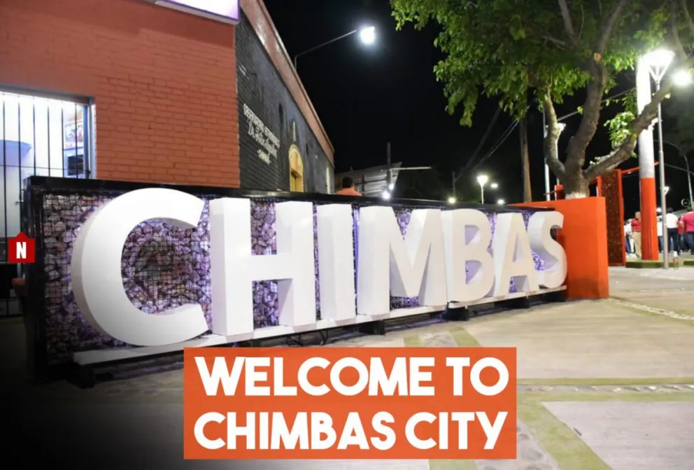 Nuevo portal en el ingreso a Chimbas