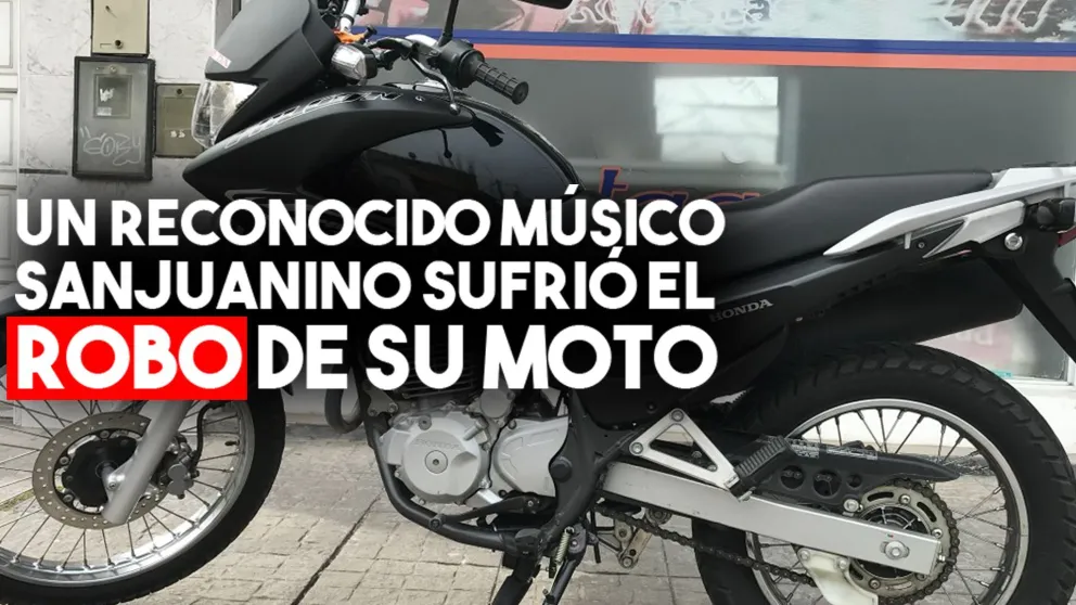 Un reconocido músico sanjuanino sufrió el robo de su moto