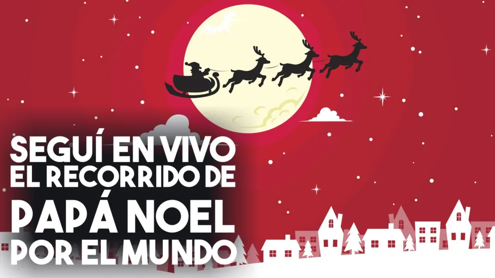 Seguí en vivo a Papa Noel en su recorrido por el mundo