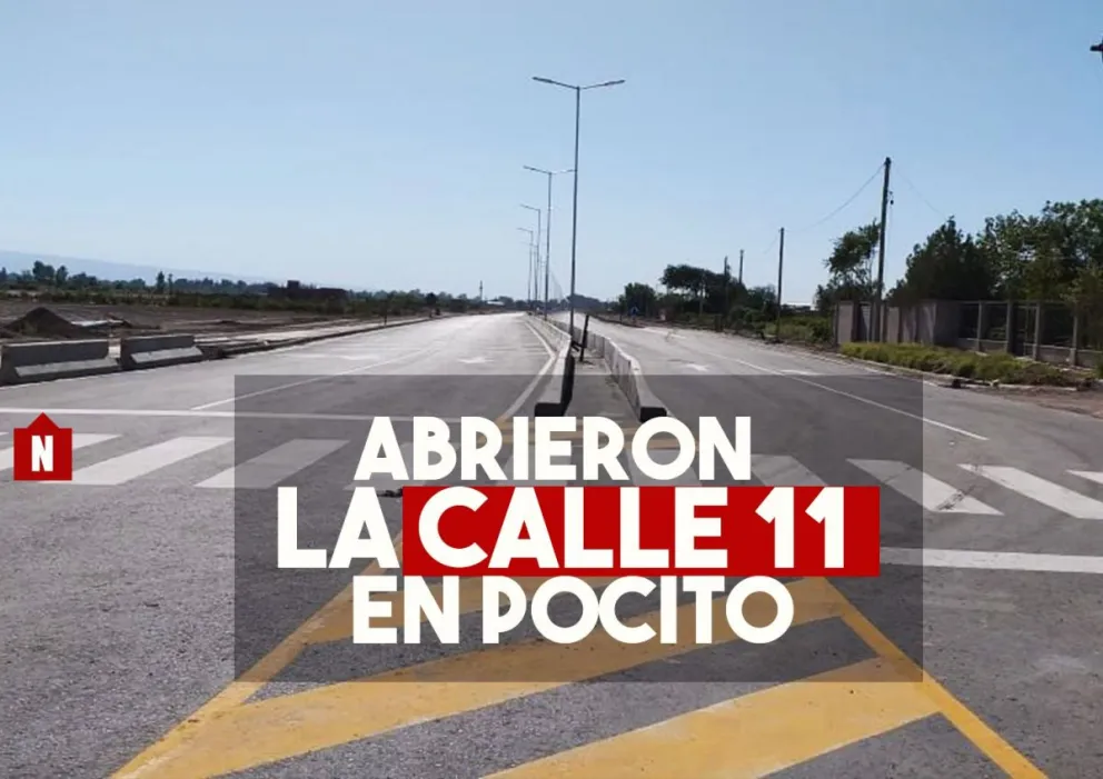 Abrieron la calle 11 en Pocito