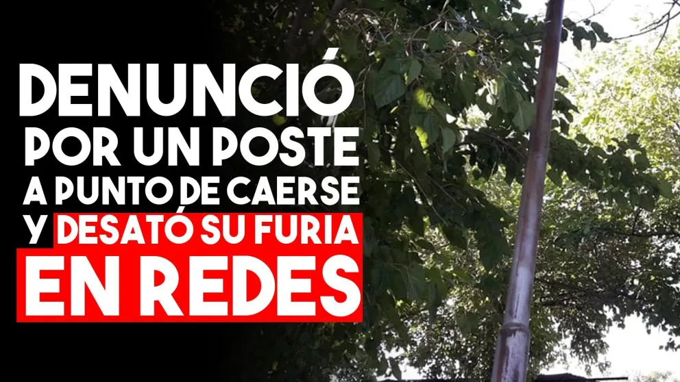 Denunció por un poste a punto de caerse y desató su furia en redes