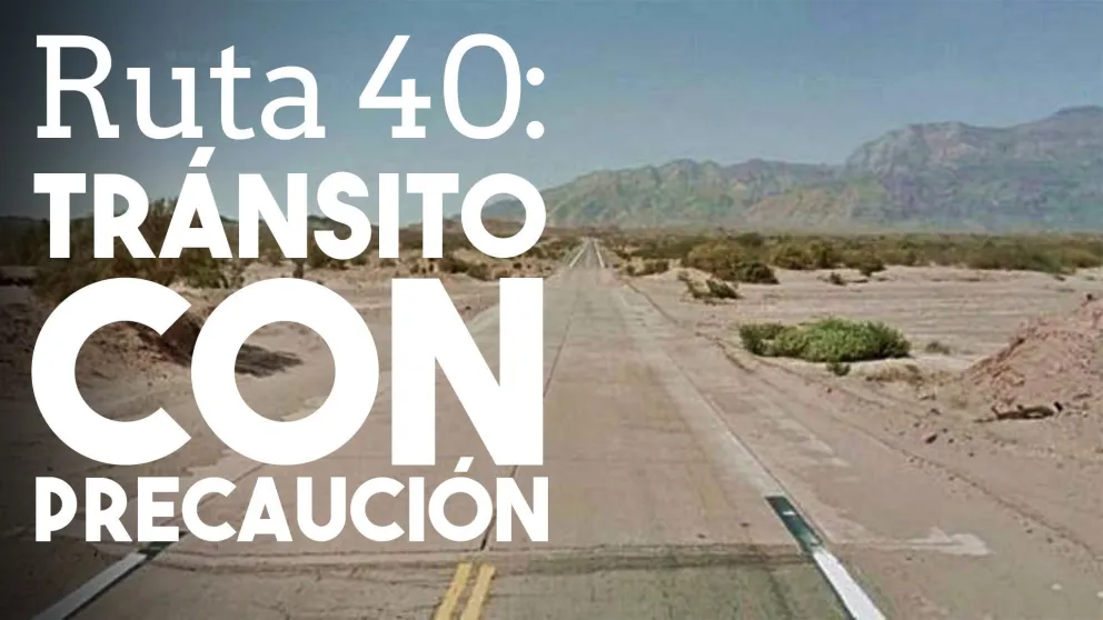 Por las tormentas, hay precaución en el tránsito de Ruta 40