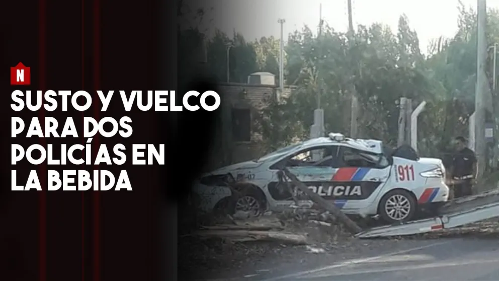 Volcó un patrullero en Rivadavia