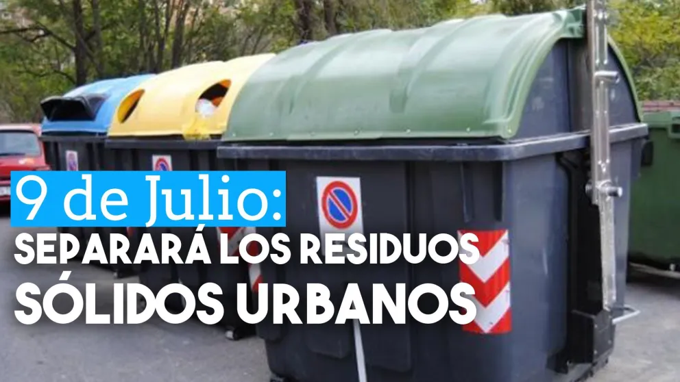 9 de Julio comenzará con la separación de residuos sólidos urbanos
