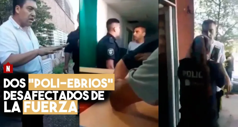 Dos policías desafectados por ir a trabajar borrachos