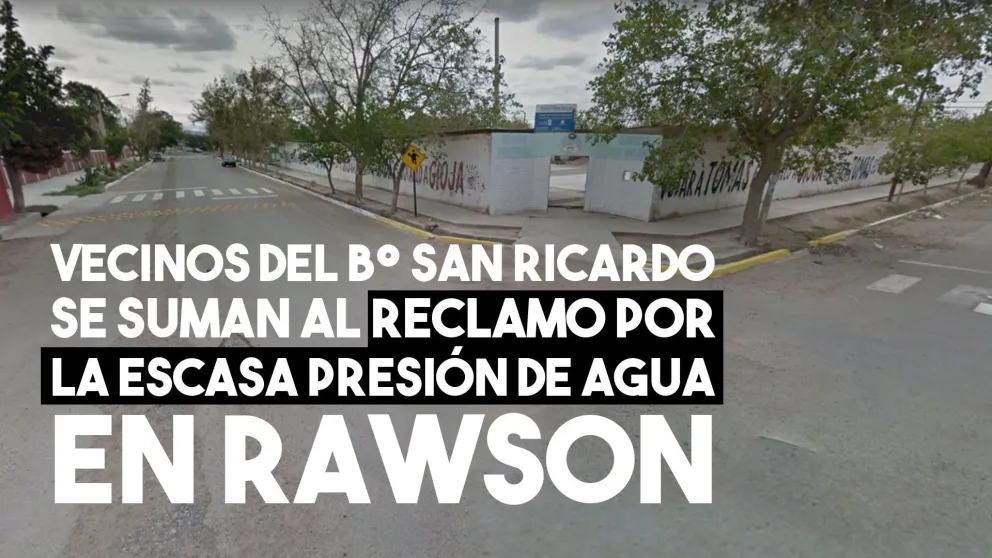 Vecinos de Rawson, nuevamente se manifiestan por falta de presión de agua