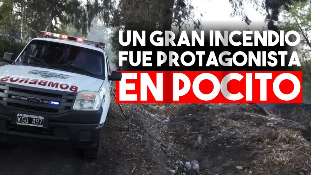Un gran incendio fue protagonista en Pocito