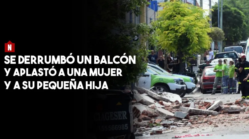Tragedia: Se derrumbó un balcón y aplastó a una madre y su hija