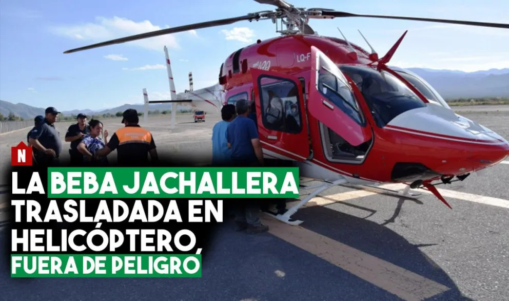 La beba jachallera que llegó en helicóptero al Rawson, está fuera de peligro