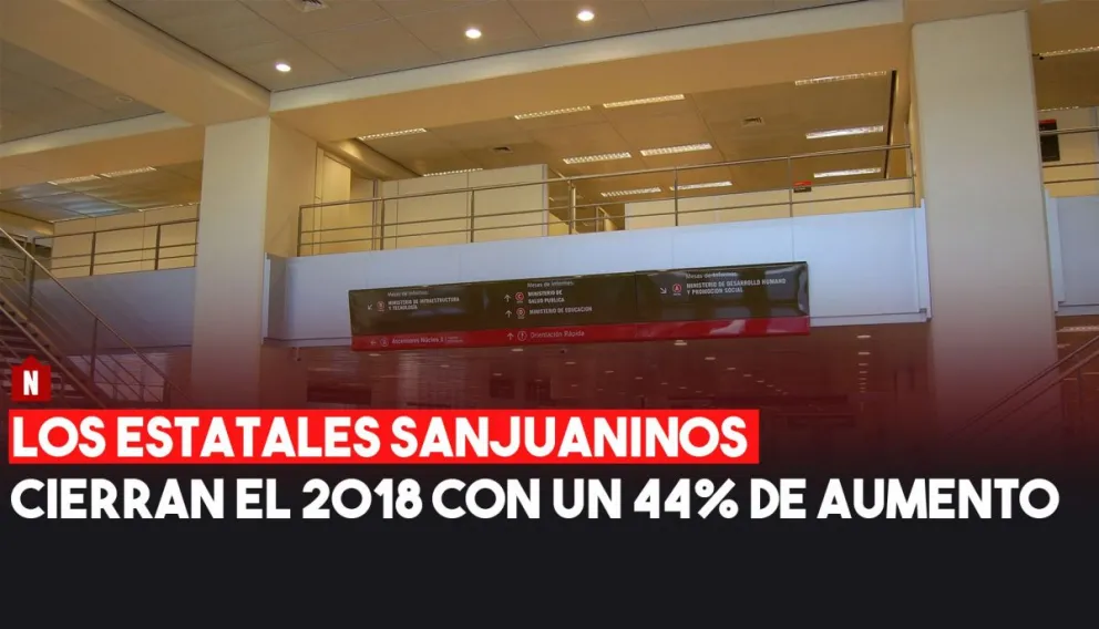 Los estatales sanjuaninos cierran el 2018 con un 44% de aumento