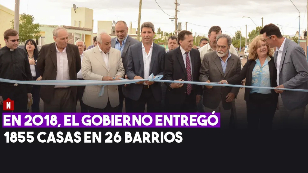 En 2018, el Gobierno entregó 1855 casas distribuidas en 26 barrios