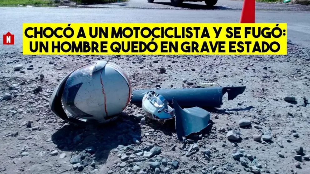 Atropelló, dejó grave a un motociclista y se dio a la fuga