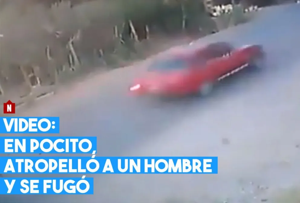 Video: En Pocito, atropelló a un policía y se fugó