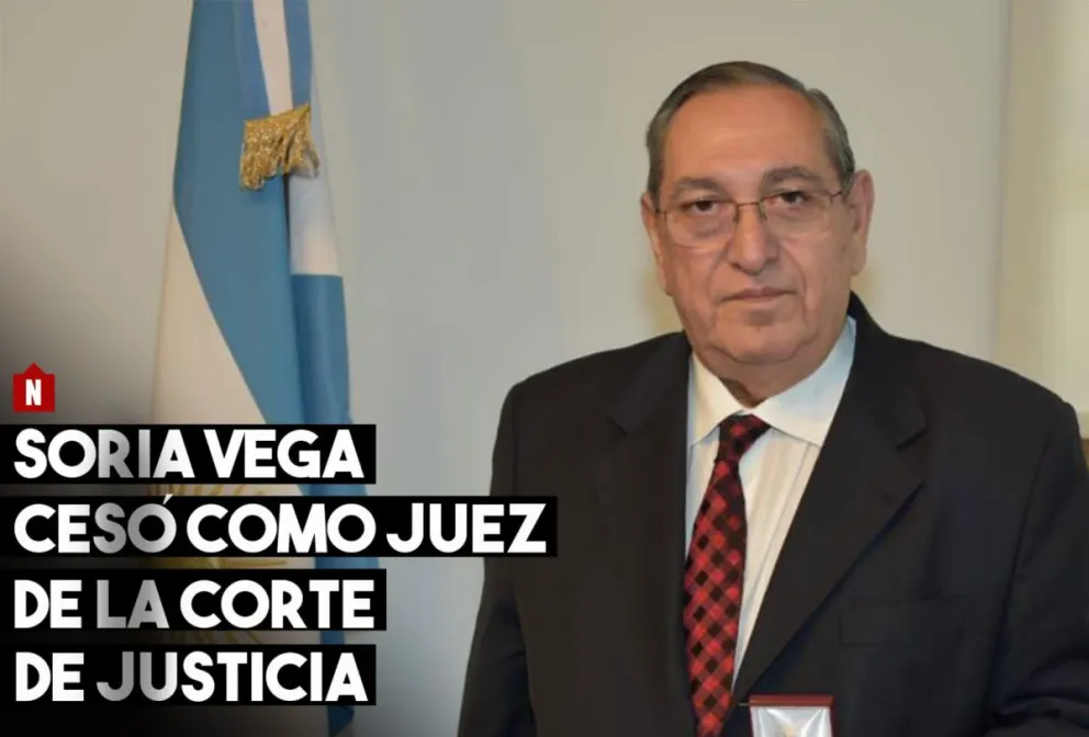 Soria Vega cesó como juez de la Corte de Justicia