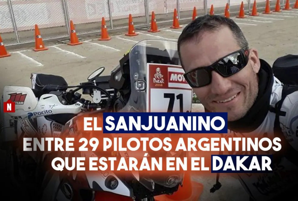 El “Puchi Ontiveros”, el único sanjuanino de 29 pilotos argentinos que estarán en el Dakar
