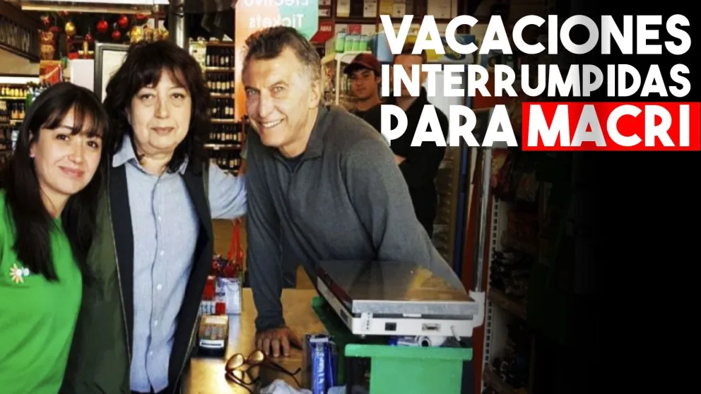 Macri interrumpió sus vacaciones para inaugurar una obra