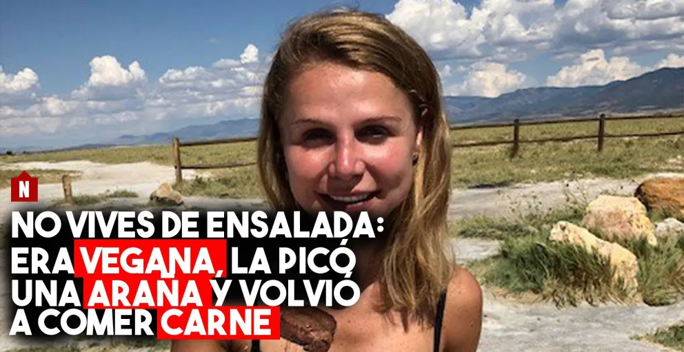 Era vegana, la picó una araña y se volvió carnívora