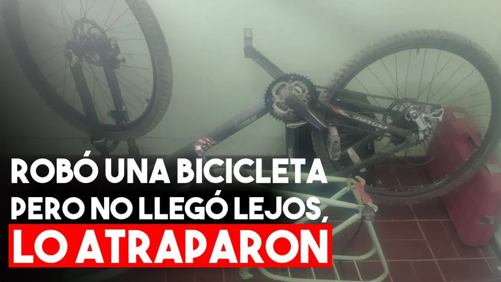 Quiso robar una bicicleta y lo atraparon