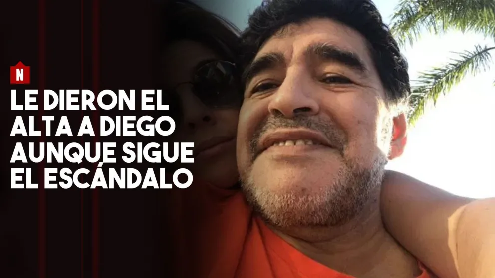 El Diego salió de la clínica y estalló una de sus hijas