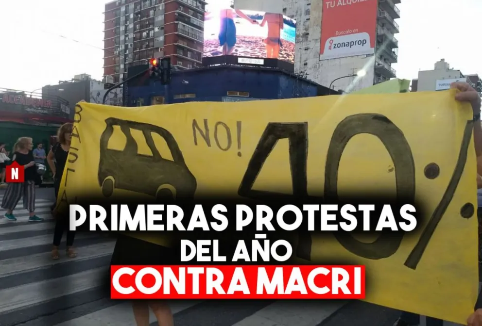Primeras protestas del año contra la gestión de Macri