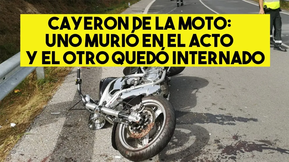 Cayeron de la moto: uno murió y el otro quedó internado