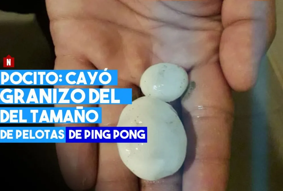 Cayó granizo en Pocito