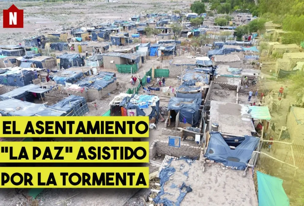 Rivadavia: el asentamiento La Paz asistido por las fuertes lluvias
