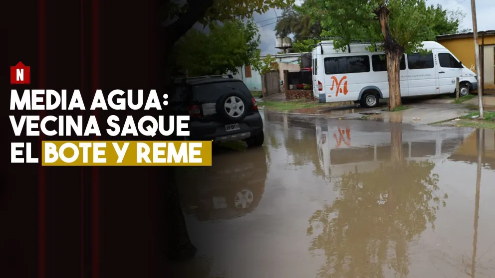 Media Agua: calles totalmente inundadas