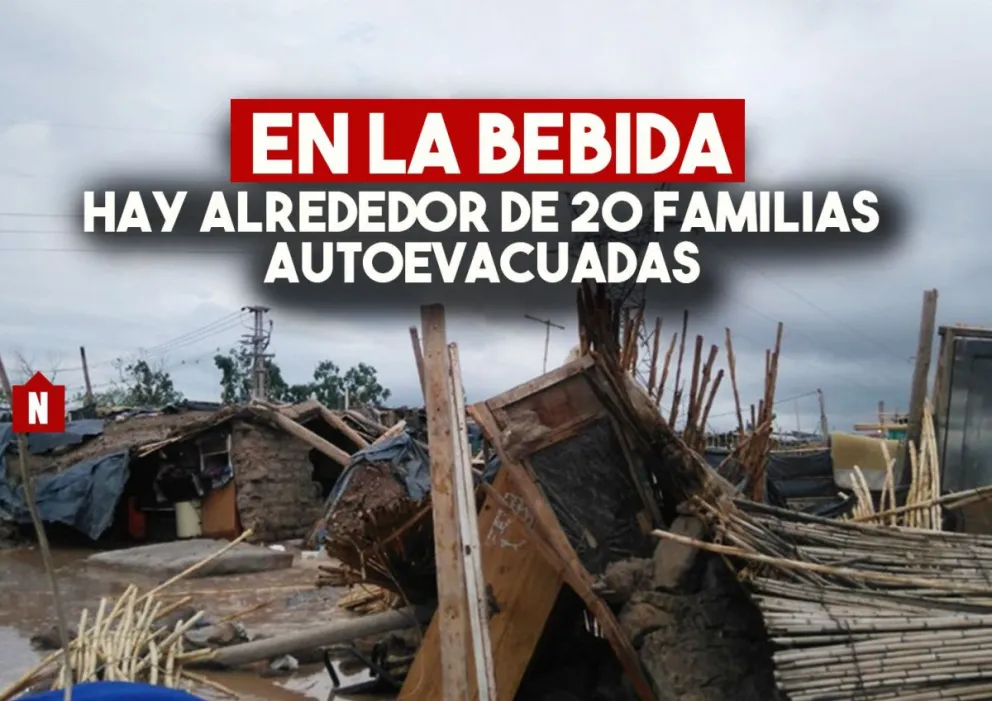 Alrededor de 20 familias se autoevacuaron en La Bebida