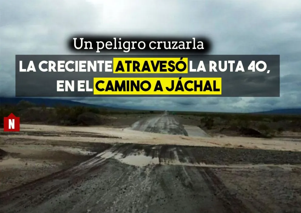 La creciente cortó la Ruta 40