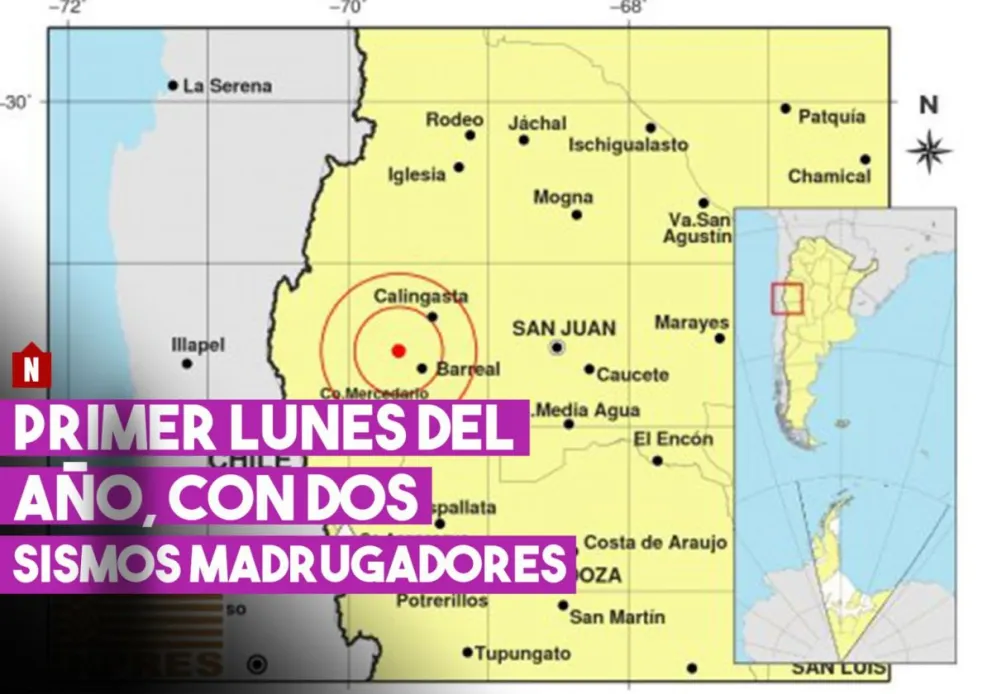El primer lunes del año arrancó con dos sismos madrugadores